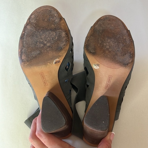 Vince Camuto Cutout Nubuck Caged Heeled Sandals-Deverly Gray 8 - Picture 10 of 14